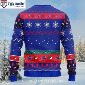 Funny Xmas Grinch Buffalo Bills Logo Ugly Bills Sweater 2 3