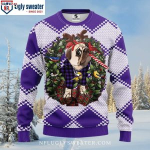 Game Day Cheers In Ugly Christmas Style NFL Vikings Pub Dog Sweater 1