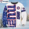 Christmas Light Pattern New York Giants Christmas Sweater – Shine Bright