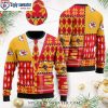 Gifts For Kc Chiefs Fans – Grinch Hug Football Themed Sweater