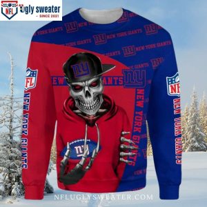 Gifts For Ny Giants Fans – Cool Skeleton Graphic Ugly Sweater