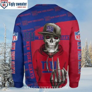 Gifts For Ny Giants Fans – Cool Skeleton Graphic Ugly Sweater