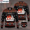 Cheerful Bengals Christmas Sweater – Logo And Santa Christmas