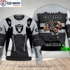 Gift Boxes And Snowflakes Raiders Ugly Christmas Sweater – Ideal Gift for Fans