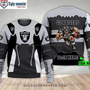 Go Raiders Ugly Christmas Sweater – Custom Name Version