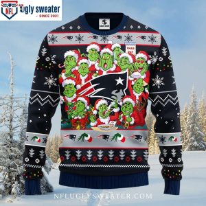 Graphic 12 Grinch Xmas Day New England Patriots Ugly Christmas Sweater 1