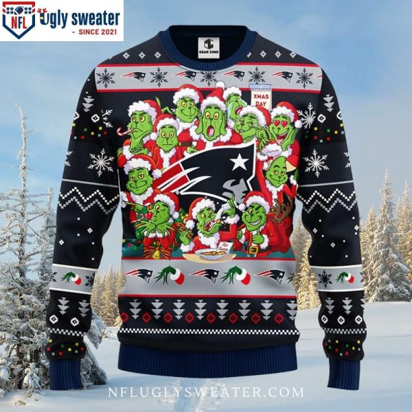 Graphic 12 Grinch Xmas Day New England Patriots Ugly Christmas Sweater