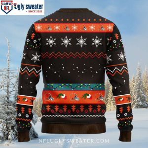 Graphic 12 Grinch Xmas Day On Cleveland Browns Ugly Christmas Sweater 2