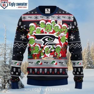 Graphic 12 Grinch Xmas Day Seattle Seahawks Ugly Christmas Sweater