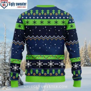 Graphic Dabbing Santa Claus Seattle Seahawks Ugly Christmas Sweater