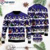 Grinch Hug Football Graphics Ravens Ugly Sweater For Festive Look