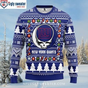 Grateful Dead Graphics Ny Giants Ugly Christmas Sweater