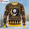 NFL Pittsburgh Steelers Logo Christmas Tree Ugly Christmas Sweater – Unique Gift For Fans