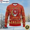 San Francisco 49ers Burning Skull Christmas Ugly Sweater