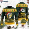 Cheerful Holiday Vibes Snowman Candy Canes – Green Bay Packers Ugly Sweater