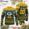 Cheerful Holiday Vibes Snowman Candy Canes – Green Bay Packers Ugly Sweater