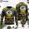 Green Bay Packers Christmas Symbol Print NFL Ugly Christmas Sweater