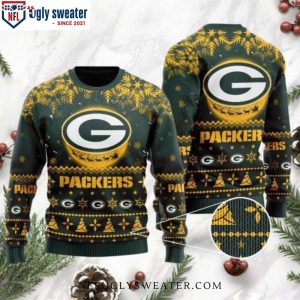 Green Bay Packers Santa Claus In The Moon – Trendy Ugly Sweater