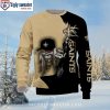 Skull With Fleur-de-lis And Smoke – New Orleans Saints Ugly Christmas Sweater