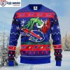 Get Festive With Buffalo Bills Logo Print Ugly Christmas Sweater