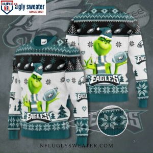 Grinch Fan Philadelphia Eagles – Men’s Eagles Christmas Sweater