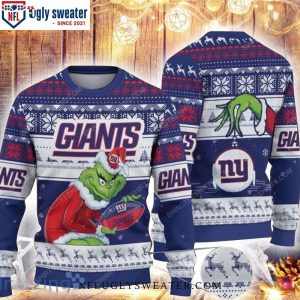 Grinch Graphics Design New York Giants Ugly Sweater