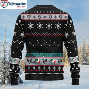 Grinch Hand Logo Raiders Ugly Christmas Sweater Unique Oakland Raiders Gifts 2 1