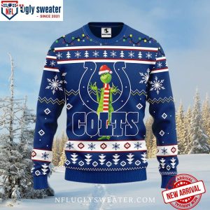 Grinch In Colts Logo Indianapolis Colts Ugly Xmas Sweater