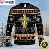 Camouflage With Red Flowers – New Orleans Saints Ugly Xmas Sweater