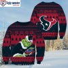 Dabbing Santa Houston Texans Snowy Christmas Ugly Sweater