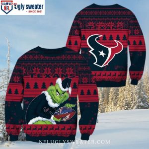 Grinch Stealing Houston Texans Football Ugly Xmas Sweater