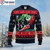 Grinch Holding Houston Texans Football White Xmas Sweater