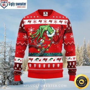 Grinch With Christmas Lights – Tampa Bay Buccaneers Xmas Sweater