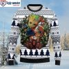 Seattle Seahawks Ugly Christmas Sweater With White Navy Camo Design