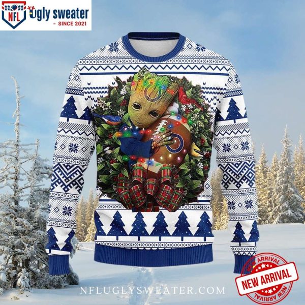 Groot With Indianapolis Colts Football Ugly Xmas Sweater