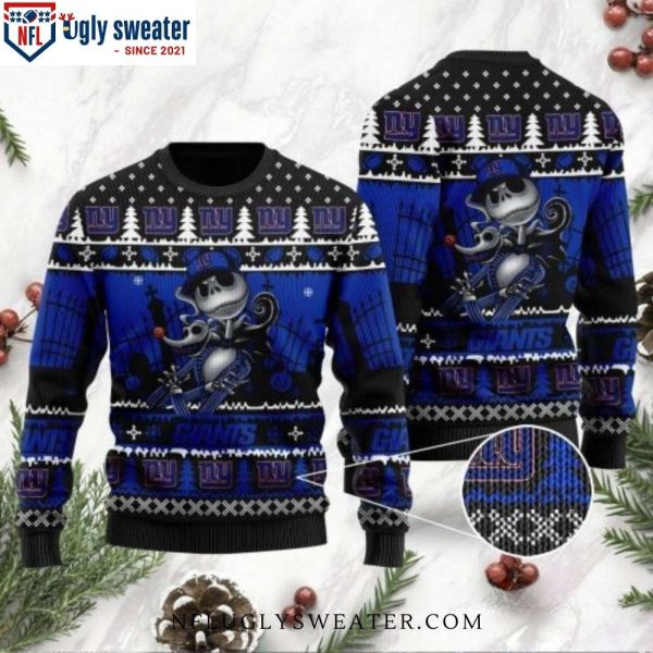 Halloween Jack Skellington New York Giants Christmas Sweater