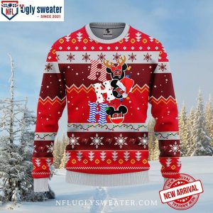 Ho Ho Ho Mickey Festive Design – Tampa Bay Buccaneers Xmas Sweater