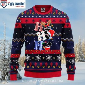 Ho Ho Ho Mickey Patriots Ugly Sweater Perfect Gift For Patriots Fans 1