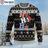 Ho Ho Ho Ugly Christmas Sweater – Oakland Raiders Logo with Santa Hat