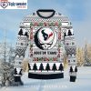 Houston Texans Logo With Christmas Lights Ugly Xmas Sweater