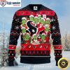 Houston Texans Poinsettia And Santa Ornament Ugly Xmas Sweater