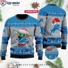 Detroit Lions Ugly Sweater – Unique Blue White Logo Print For Him