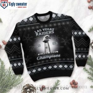 Las Vegas Raiders 1983 Super Bowl Champions NFL Cup Ugly Christmas Sweater – For True Fans