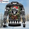 Gray Shirt Logo Printed Raiders Ugly Christmas Sweater – Top Choice For Fans