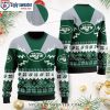 New York Jets 12 Grinch Xmas Day Ugly Xmas Sweater – Green Mischief Design