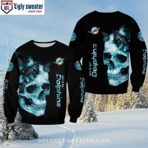 Limited Edition Dolphins Skull All Over Print Christmas Sweater