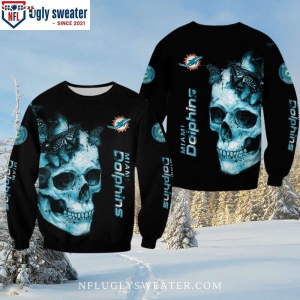 Limited Edition Dolphins Skull All Over Print Christmas Sweater