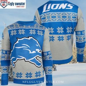 Lions Big Logo Ugly Christmas Sweater – Perfect Gift For Him