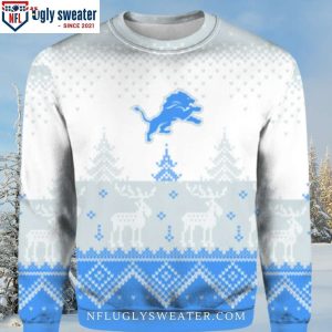 Lions Ugly Christmas Sweater – Big Logo Knit Pullover Edition