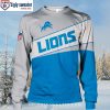 Festive Detroit Lions Reindeer Ugly Christmas Sweater Unique Gift For Fans